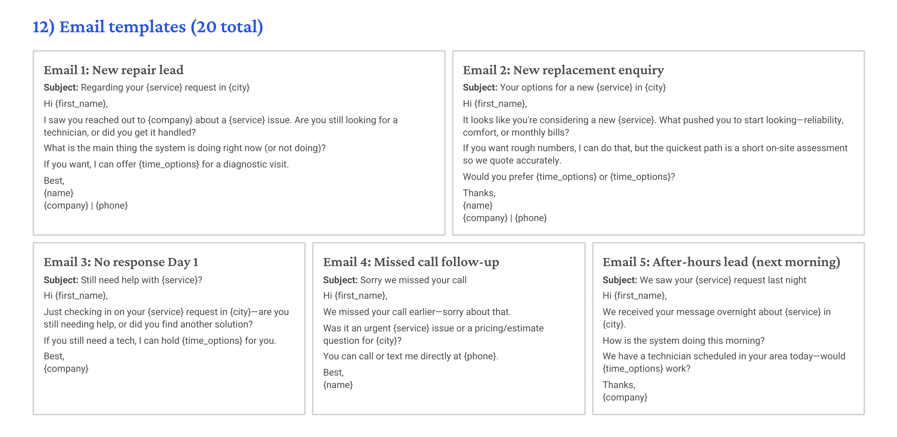 HVAC playbook page example 4